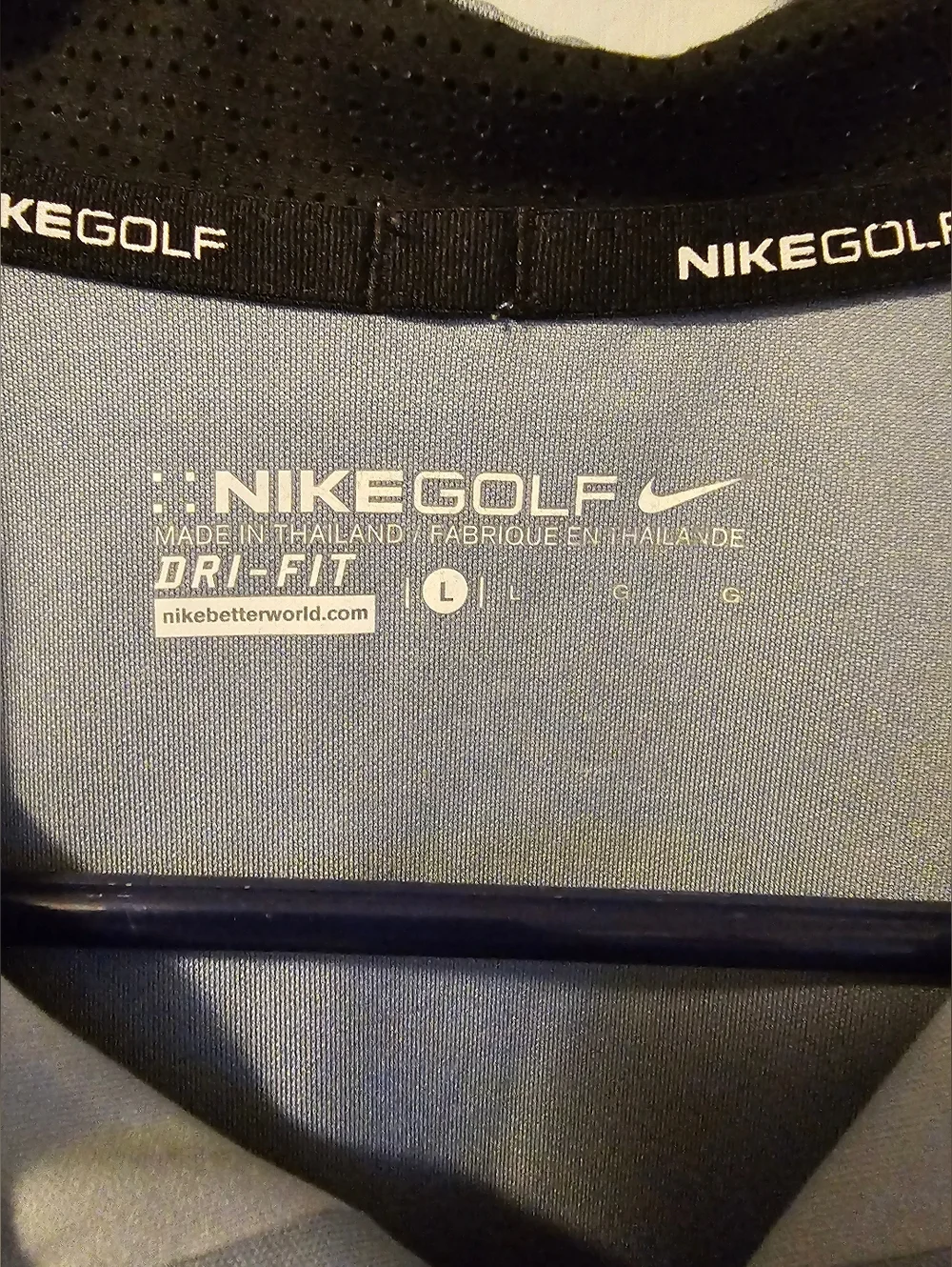 Nike Golf Dri Fit Shortsleeve Polo Gray Neon Yellow Shirt Men's Size L